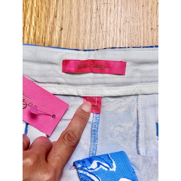 Lilly Pulitzer Women's Buttercup Knit Short 5” Boca Blue Croc & Lock It Size 14 - Picture 5 of 13